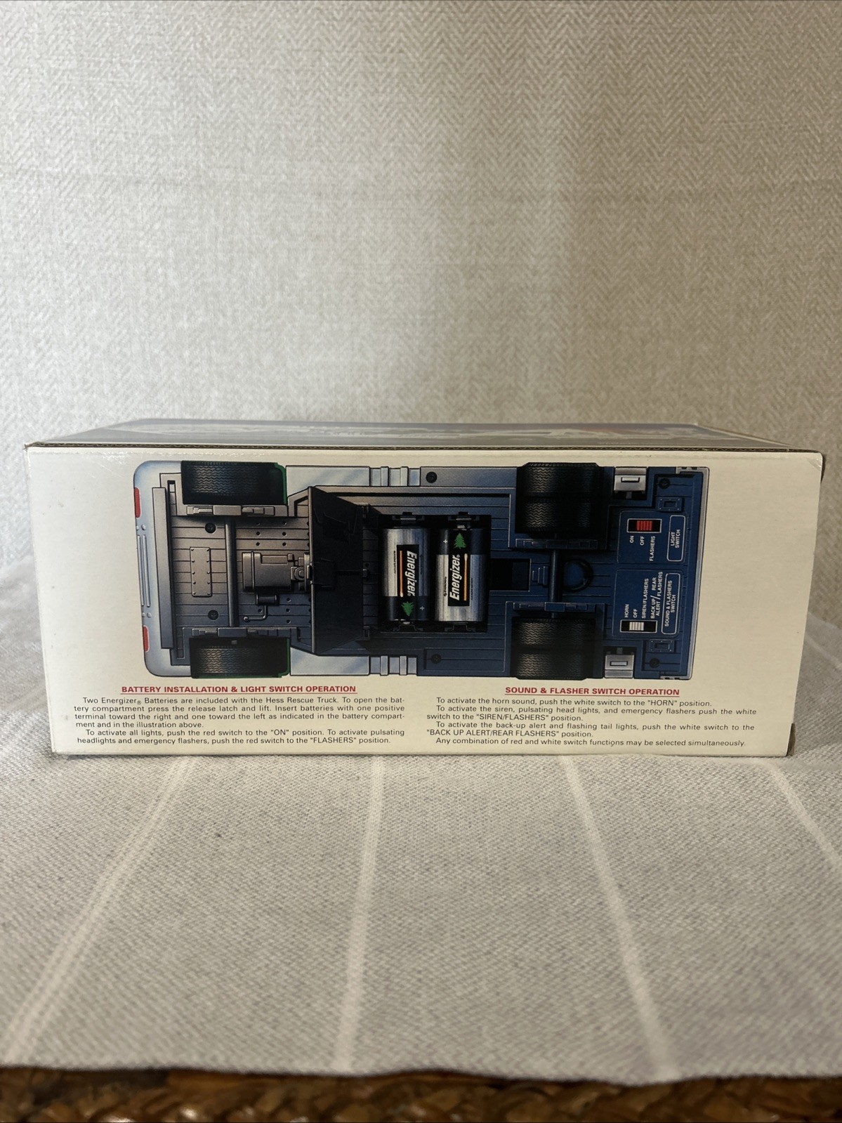 1993 HESS POLICE PATROL CAR & 1994 HESS RESCUE TRUCK VINTAGE NIB LOT