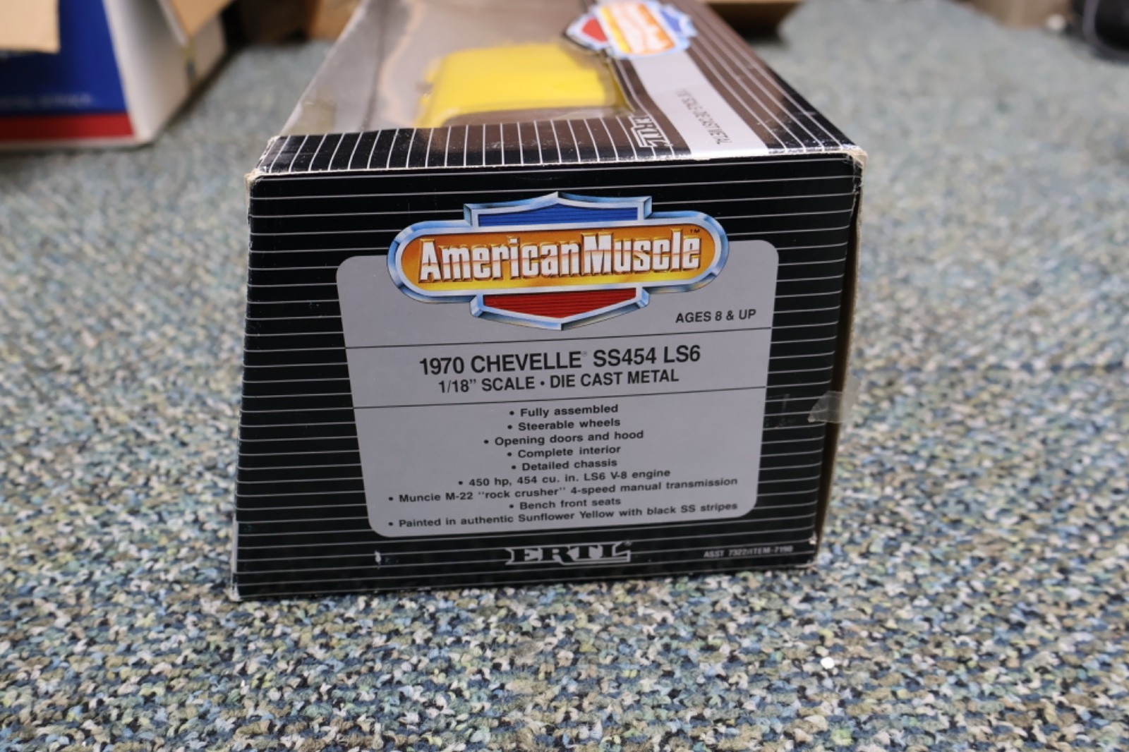 1/18 ERTL American Muscle 1970 Chevy Chevelle SS 454 LS6 in Yellow