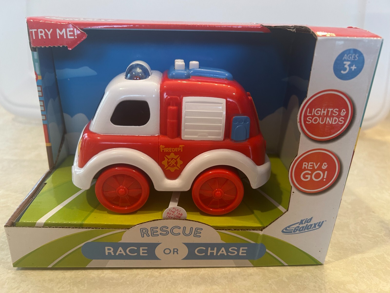 Lot of 3 – Kid Galaxy – Rescue Race Or Chase – Police/Fire/Ambulance – NIB