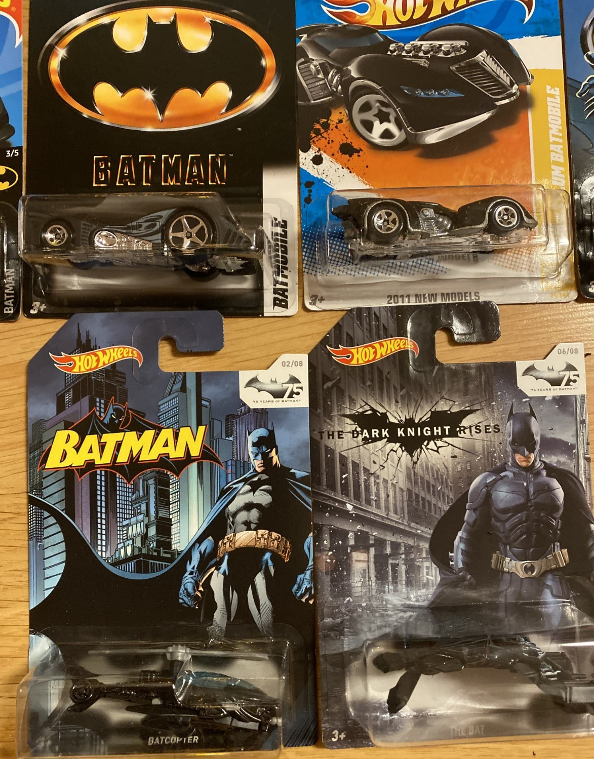 Hot Wheels Batmobile Lot Of 10 Variations Batman Bat Copter The Bat 2010-2021