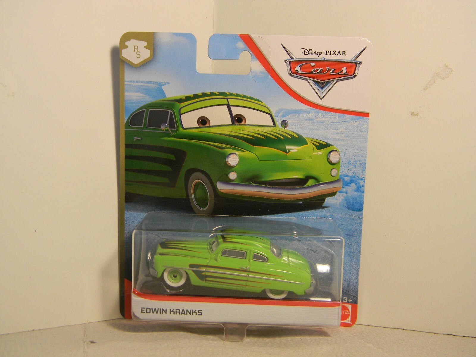 2020 Disney Pixar Cars, “Edwin Kranks” Green, New, Unopened, Blister Package