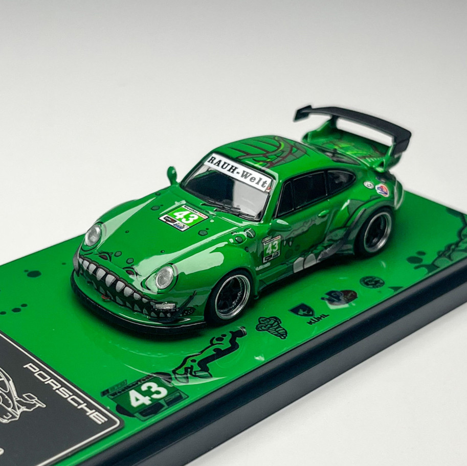 Flame 1:64 Scale Porsche RWB Modification 993 964 Alloy Diecast Model Car Gifts