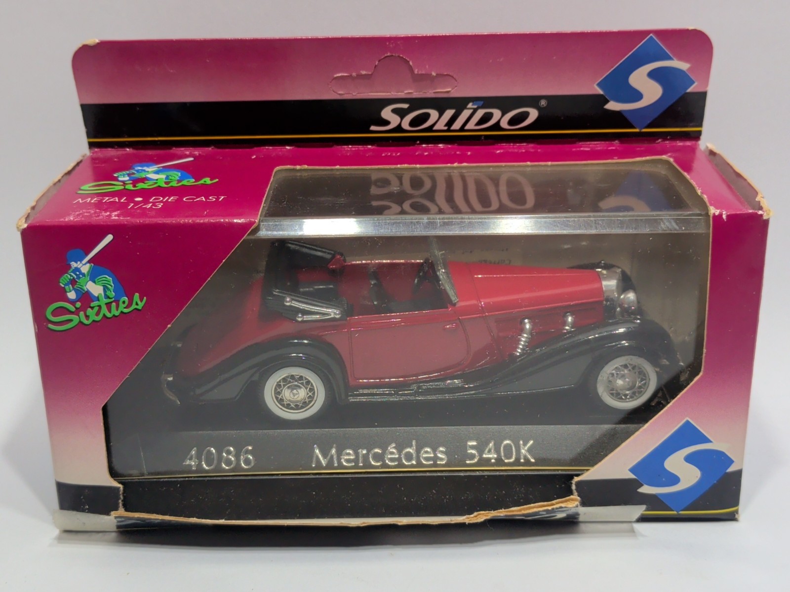 Solido Mercedes 540 K Red 1939 Cabriolet Convertible Red 4086 1/43 In Box