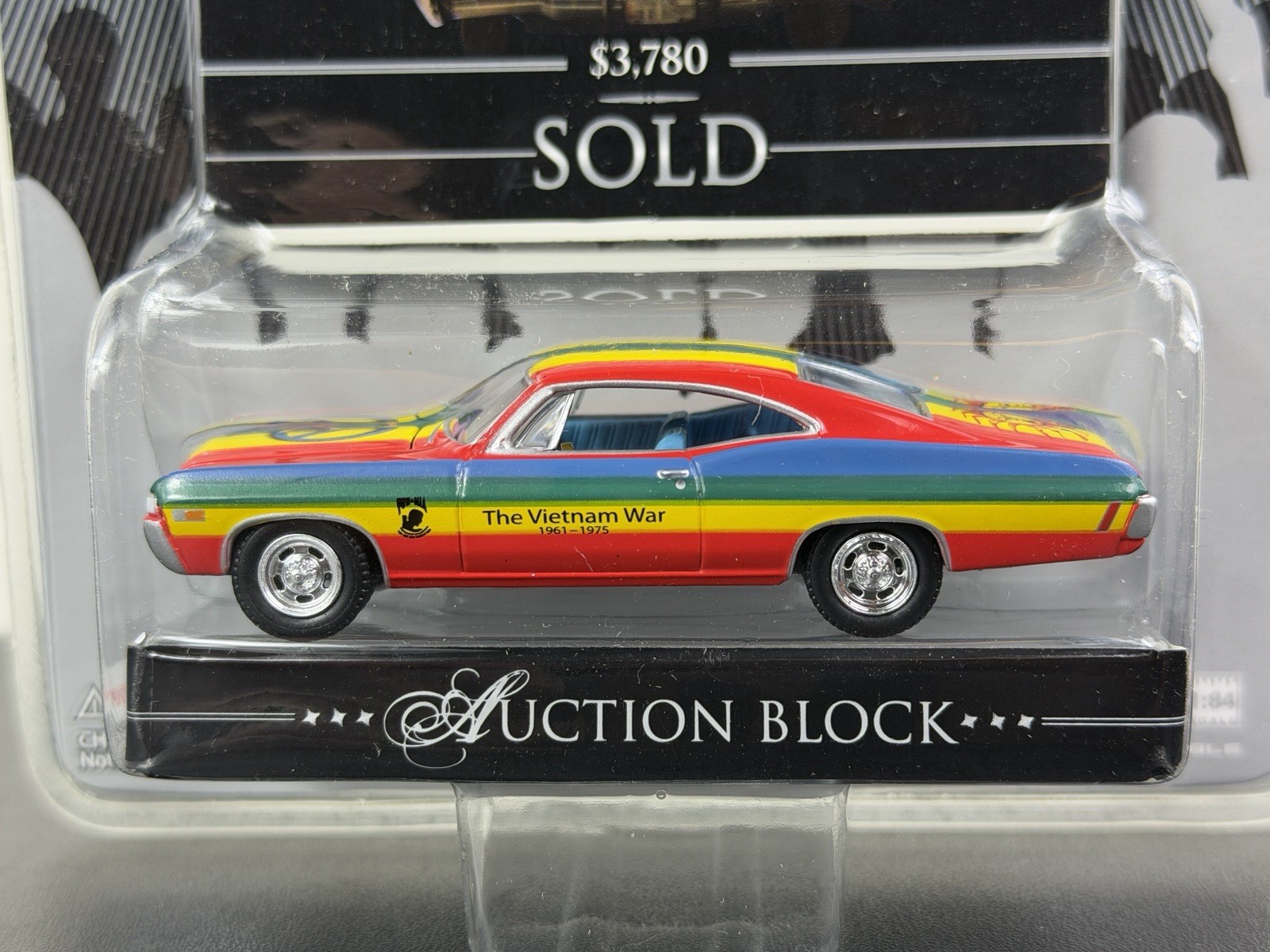 Greenlight Barrett-Jackson Auction Block 1968 Chevy Impala Fastback Vietnam NIP