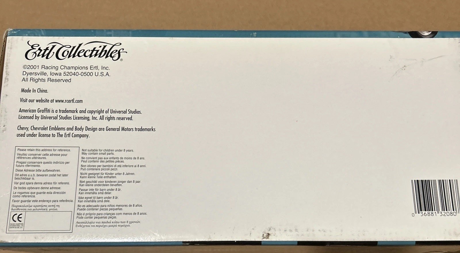 American Graffiti – 1955 Chevy black 1:18 scale ERTL diecast NEW In Box 2001
