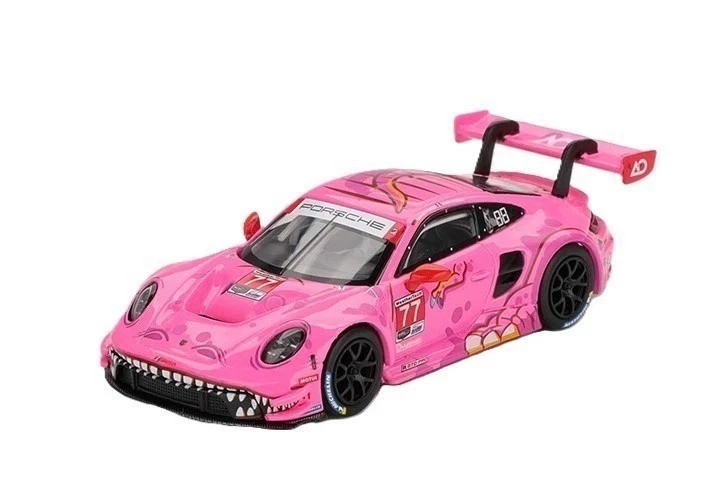 Mini GT 1:64 Porsche 911 GT3 R #77 AO Racing 2024 IMSA ROXY FULL CASE 24