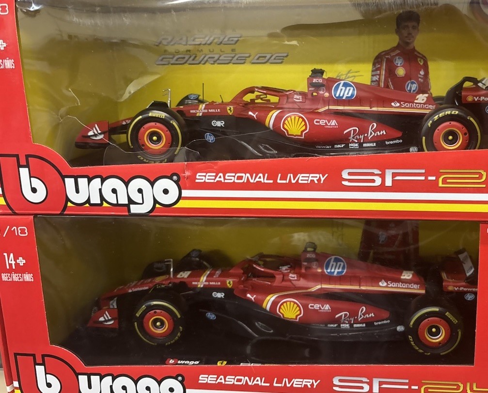 Burago 1:18 Formula One Max Verstappen Perez Hamilton Leclerc Red bull You Pick