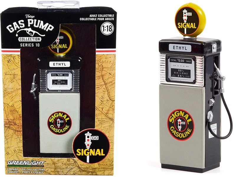 1951 Wayne 505 Gas Pump Signal Gasoline Black Gray Vintage Pumps 1/18 Diecast…