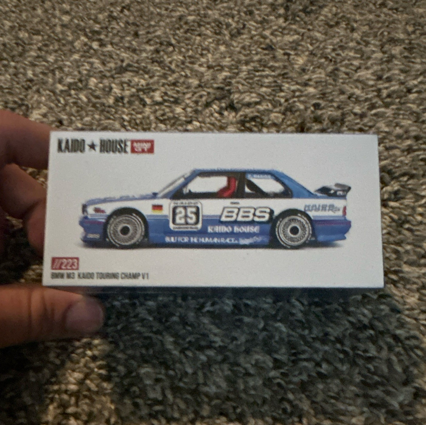 Kaido House Mini GT 1:64 BMW 1989 M3 Kaido Touring Champ V1 Diecast Blue/White