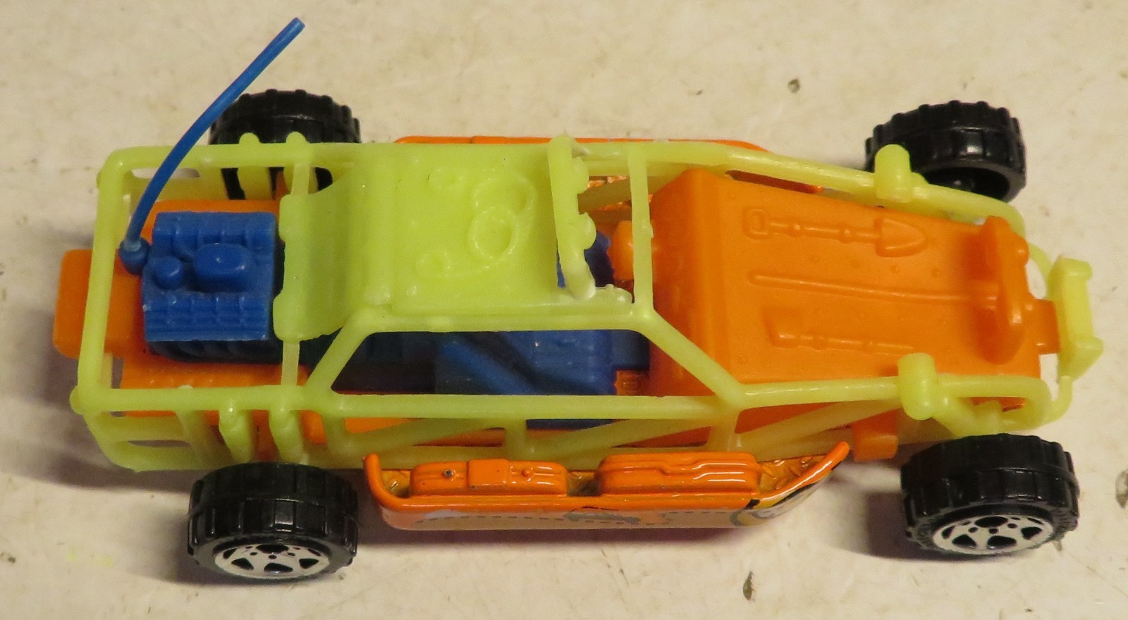 Matchbox Dune Buggy 1998 1:61 Die Cast & Plastic Fluorescent Orange Yellow Rail