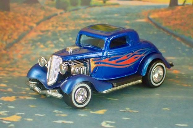 Vintage Hot Rod 1934 Ford Flathead V8 Hot Kustom Coupe 1/64 Scale Limited Edit E