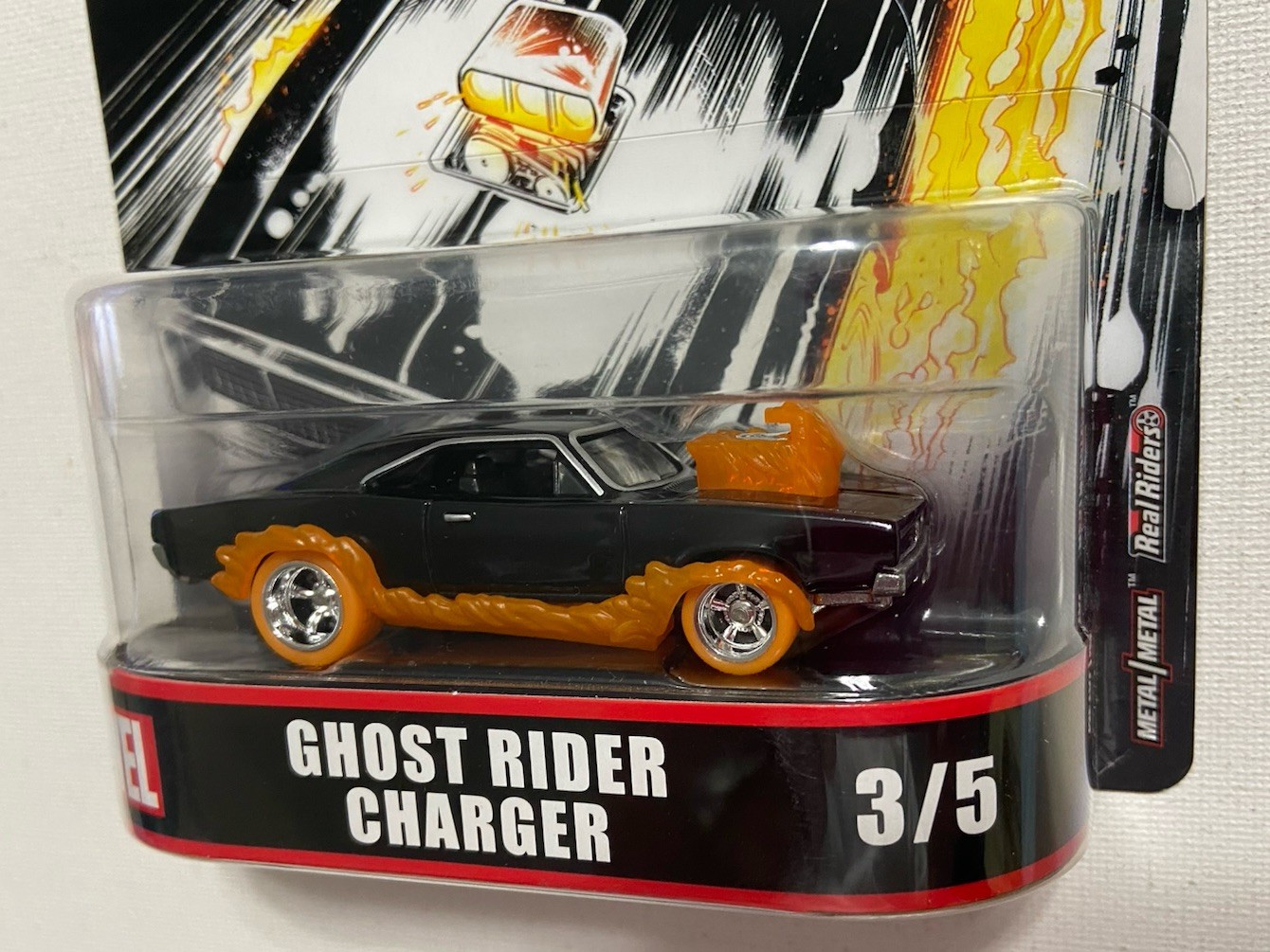 Hot Wheels Premium Retro Entertainment Marvel GHOST RIDER Charger 3/5 Mattel