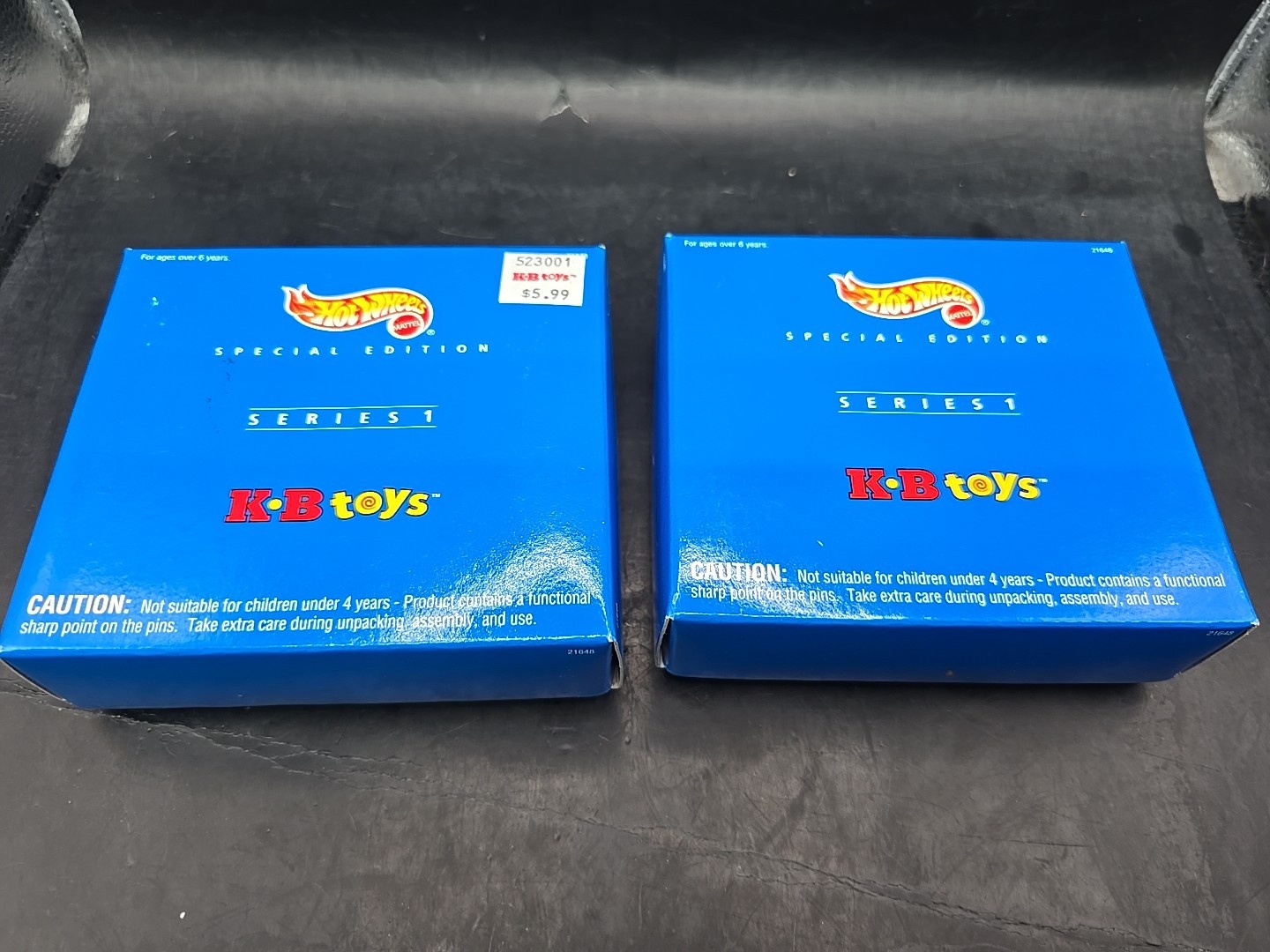1998 Hot Wheels Special Edition KB Toys Series 1 Sweet 16 Gold & Blue Read