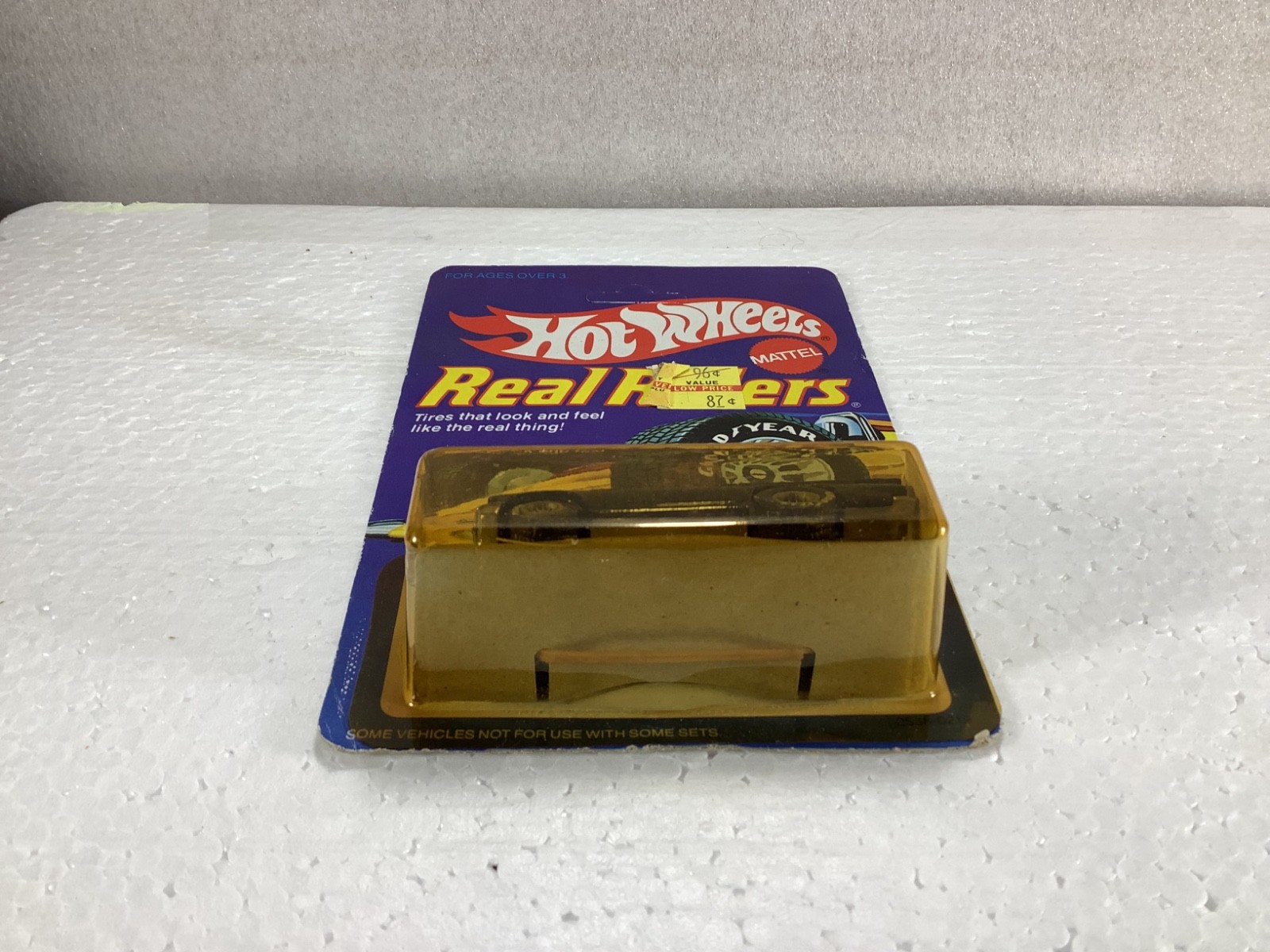 Vintage Hot Wheels 1983 Real Riders ’57 T-Bird Black Grey Hubs UnPUNCHED 2536