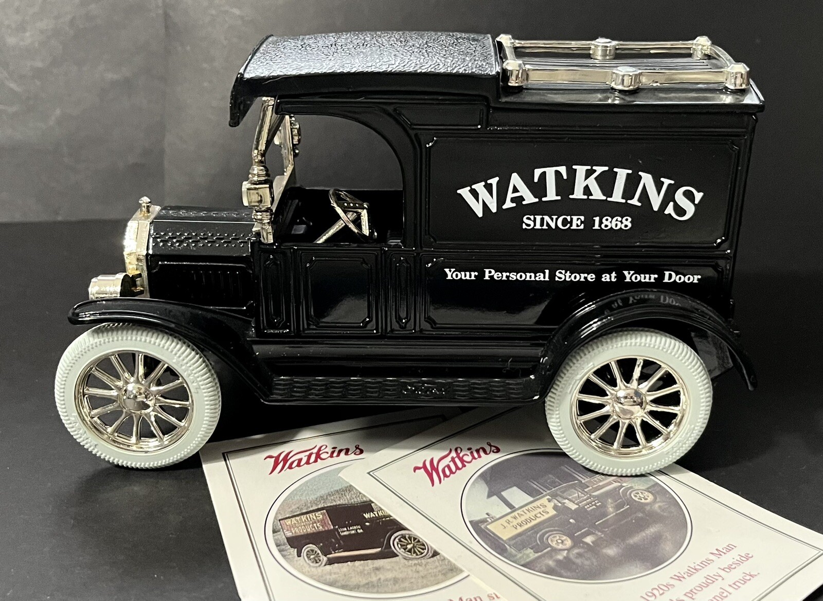 Vintage 1995 Ertl Collectibles Watkins Ford Delivery Model T #F435 Coin Bank