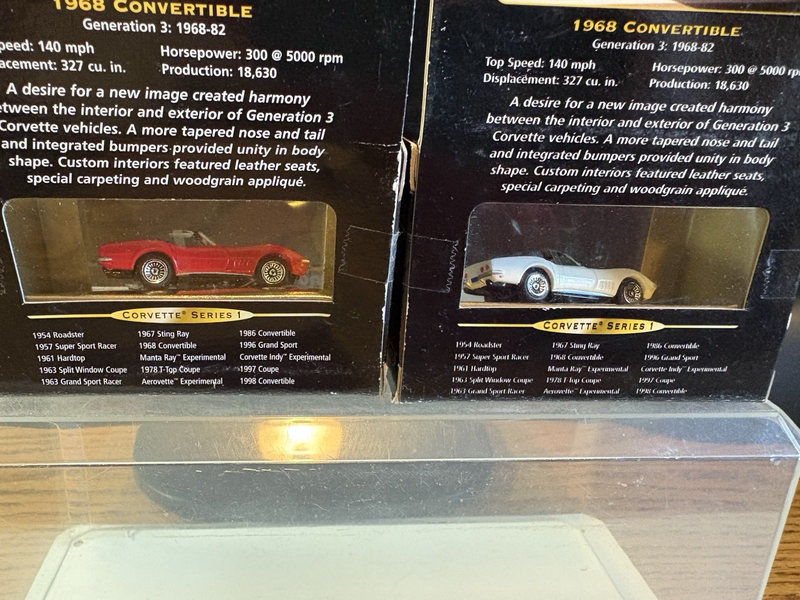 2-Micro Machines Corvettes Series 1 ‘68 Convertibles W/Removable Top NIP RARE M2