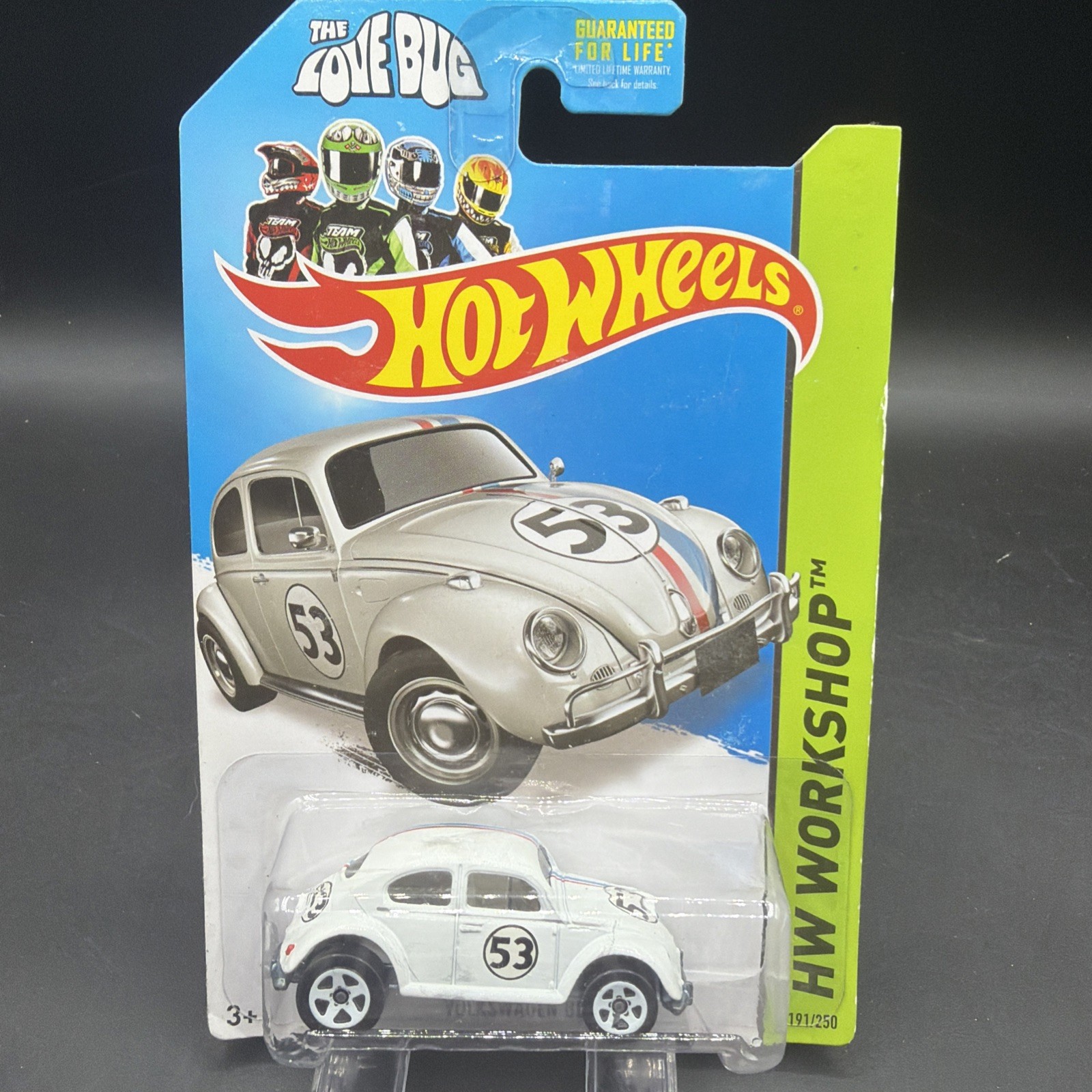 ⭐2014 Hot Wheels HW WORKSHOP HERBIE THE LOVE BUG WHITE VOLKSWAGEN BEETLE 53⭐