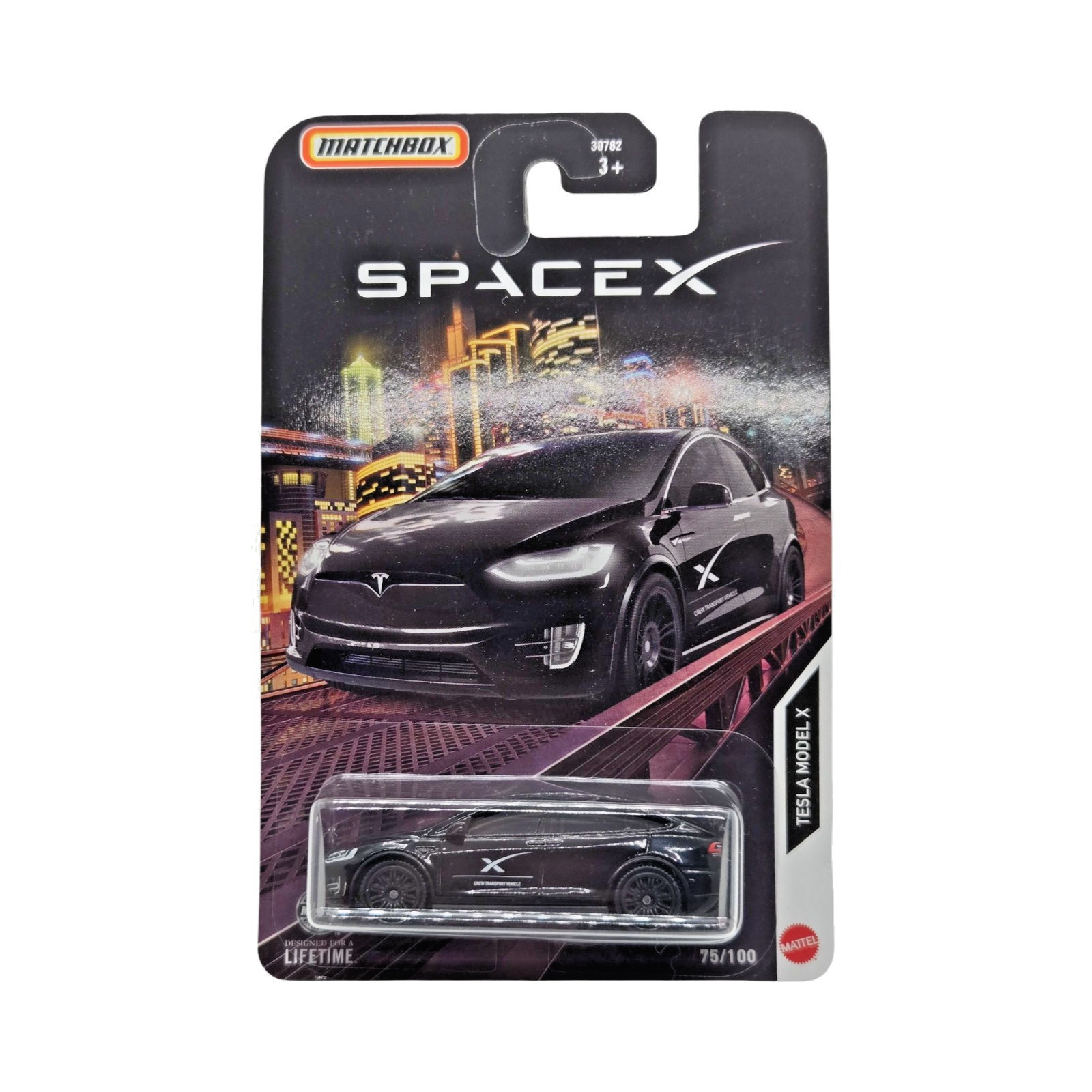 2024 Matchbox SpaceX Tesla Model X #75 Black HTF