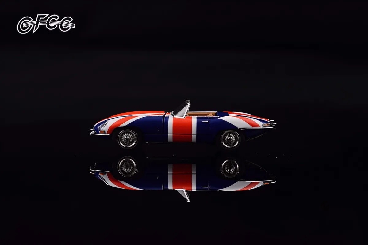 GFCC 1:64 Flag 1961 E-type Convertible Sports Model Diecast Metal Car