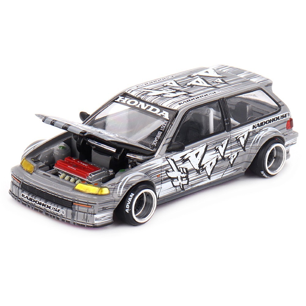 Kaido House x Mini GT 1:64 Honda Civic (EF) Kaido Manga V1 – Silver #260