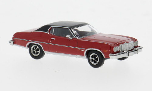 BREKINA 1976 GRAN TORINO RED / BLACK HO 1/87 PLASTIC