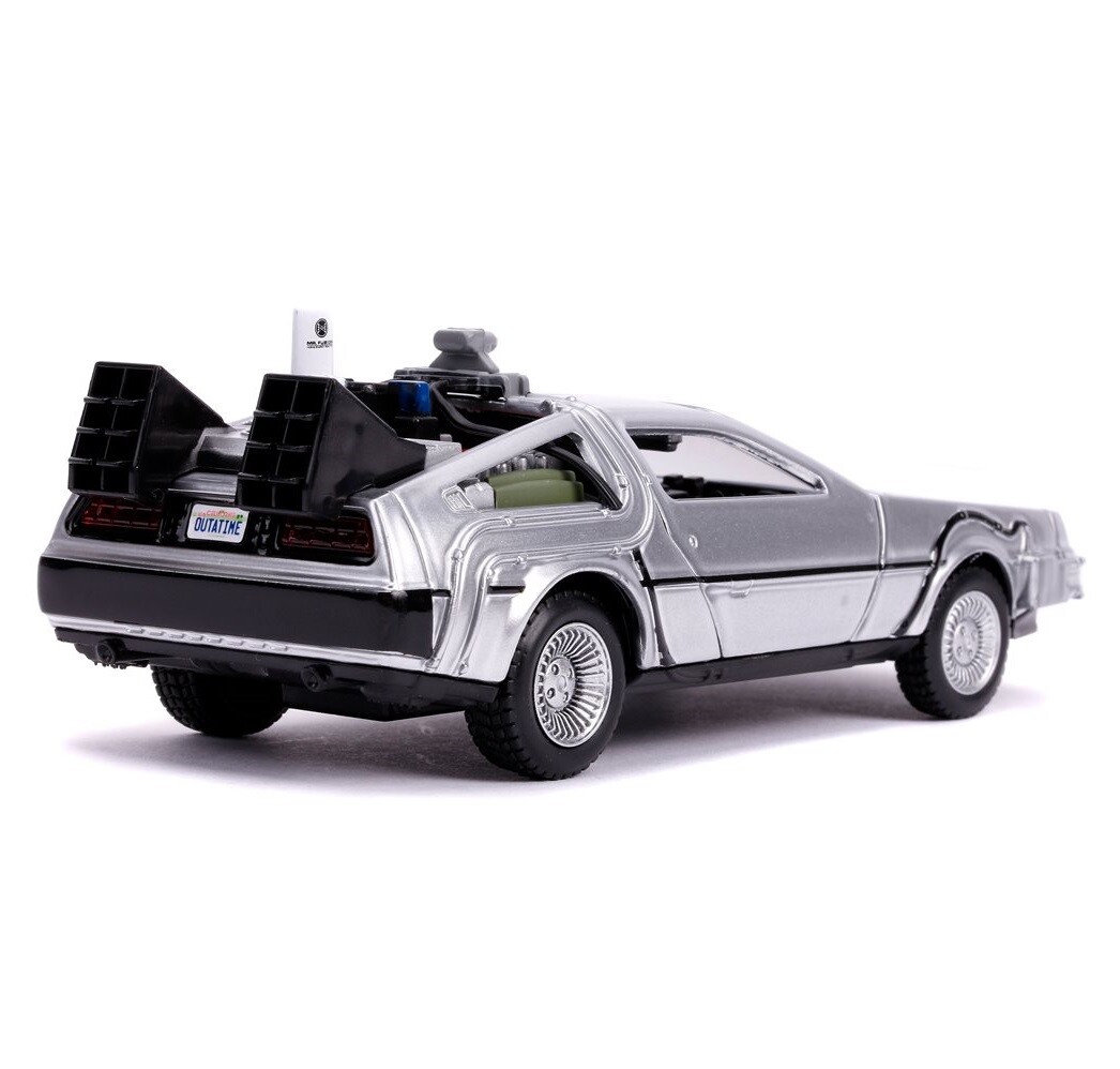 Back to the Future 2, DeLorean DMC Time Machine, Diecast Model Car, 5.25”, 1:32