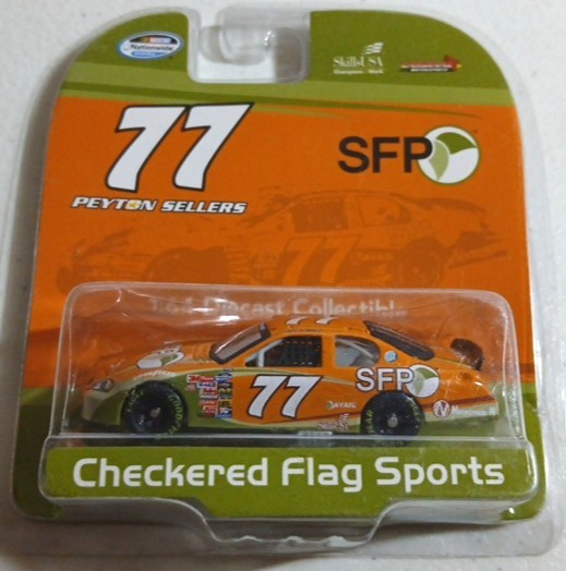 Chevrolet PEYTON SELLERS NASCAR 1:64 #77 SFP Checkered Flag Sports Orange Car