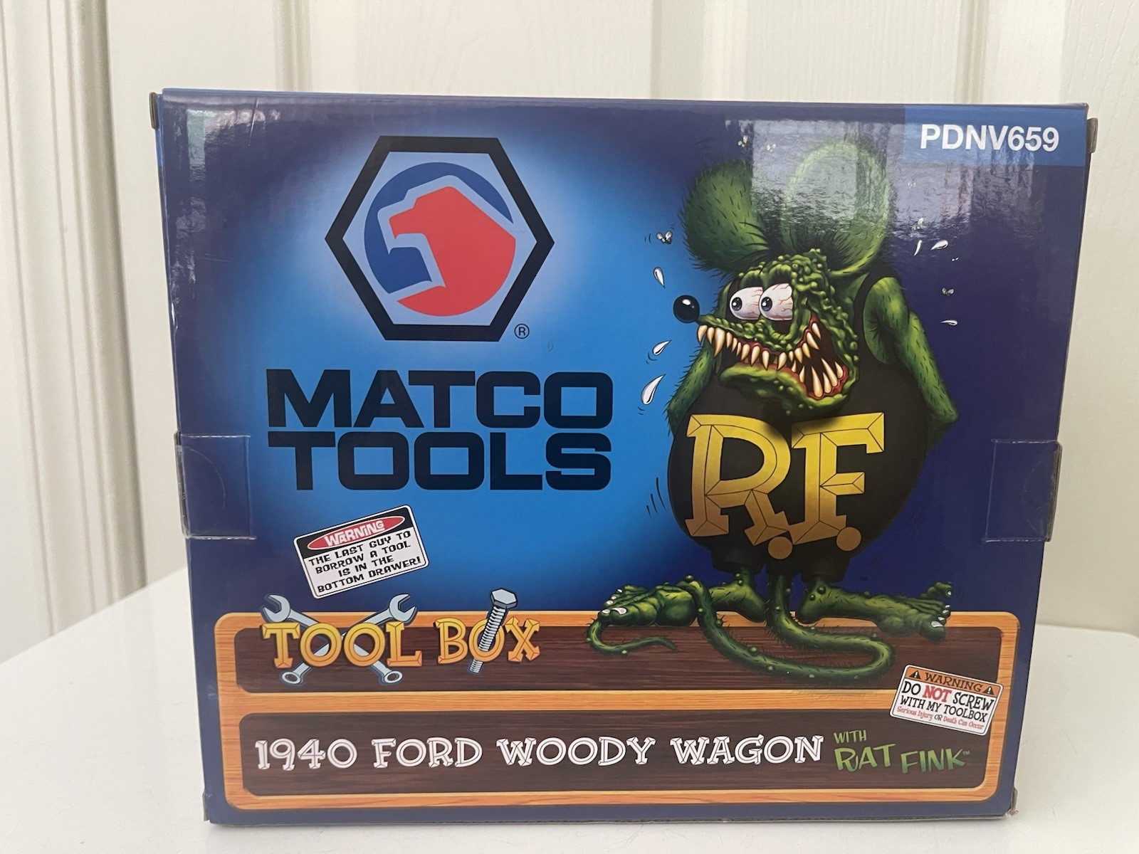 Matco Tools 1:24 Tool Box w/ Rat Fink 1940 Ford Woody Wagon #PDNV659 NEW Sealed