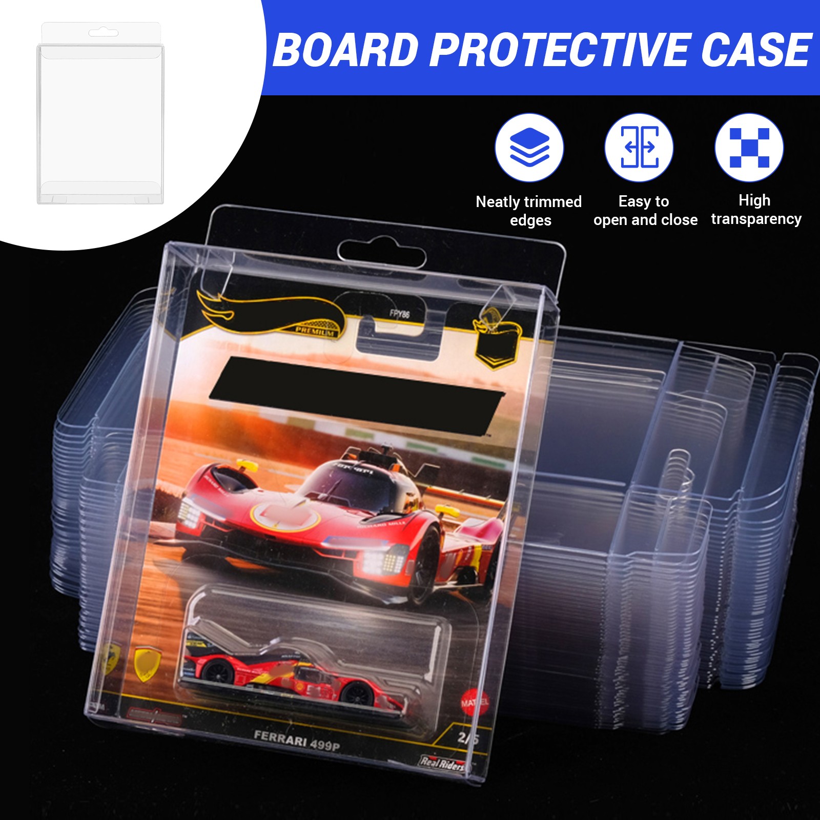 5-100x Display Protector Box For Hotwheels Premium Series Car/Pop/Retro Culture