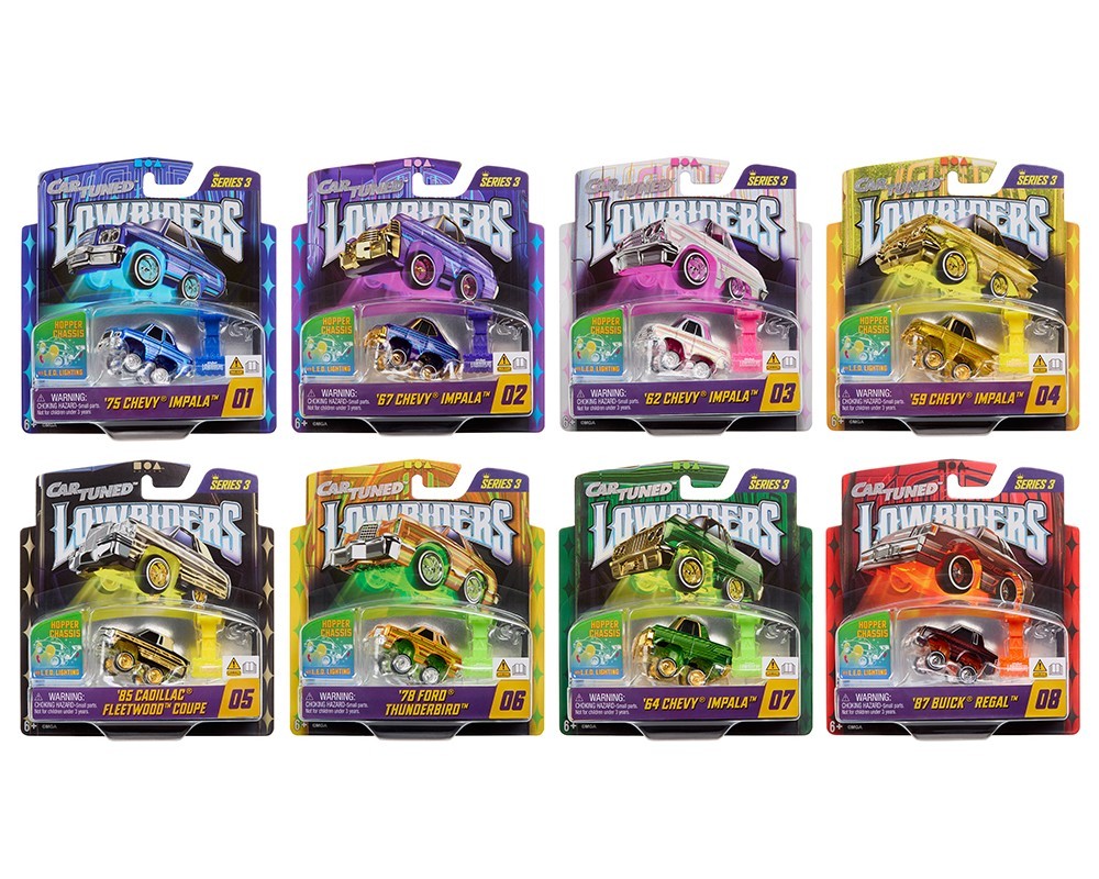 CarTuned Lowriders SHOW GLOW Series 3 Set of 8 Styles 2026 1/64 OPENED BOX