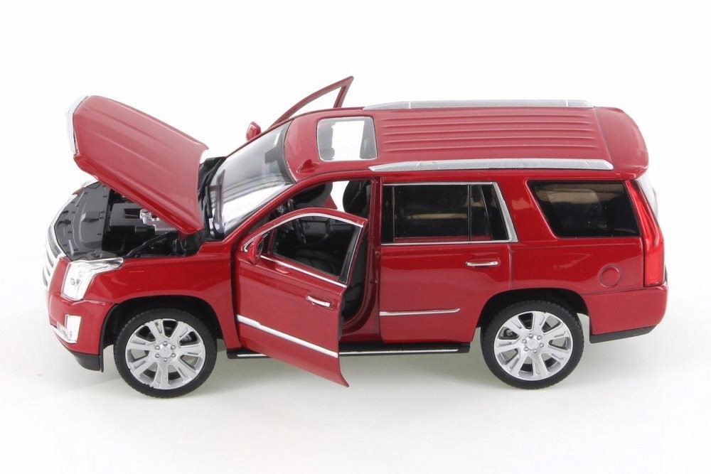 2017 Cadillac Escalade, Red – Welly 24084/4D – 1/24 Scale Diecast Model Toy Car