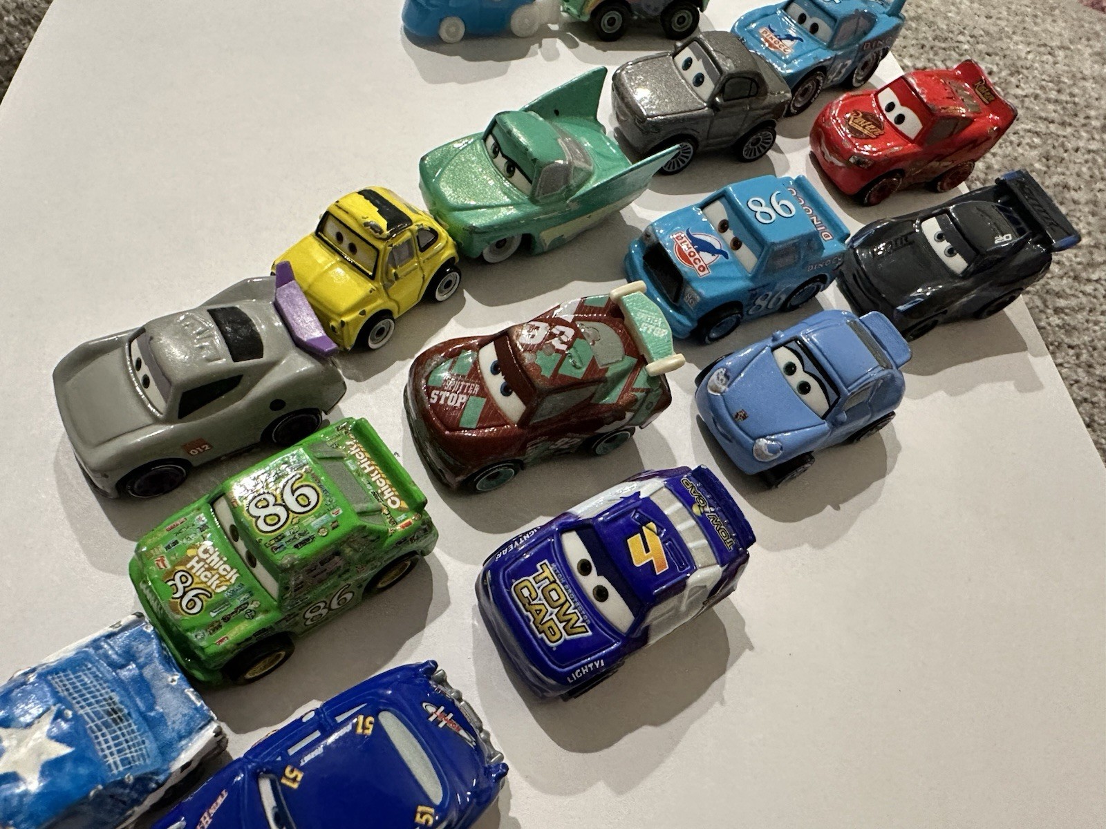Lot of 18 Diecast Disney Pixar Cars Mini Racers