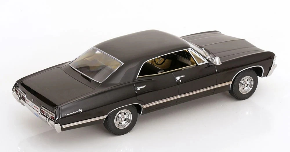 1:18 MCG 1967 Chevrolet Impala 4-Door Sedan Black Supernatural Style NEW