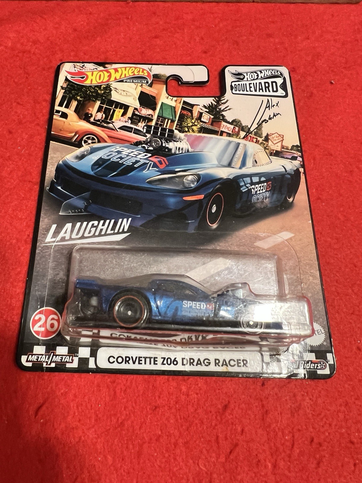 Hot Wheels Boulevard Laughlin Racing Corvette Z06 Drag Racer In Protector 🛞🛞🛞
