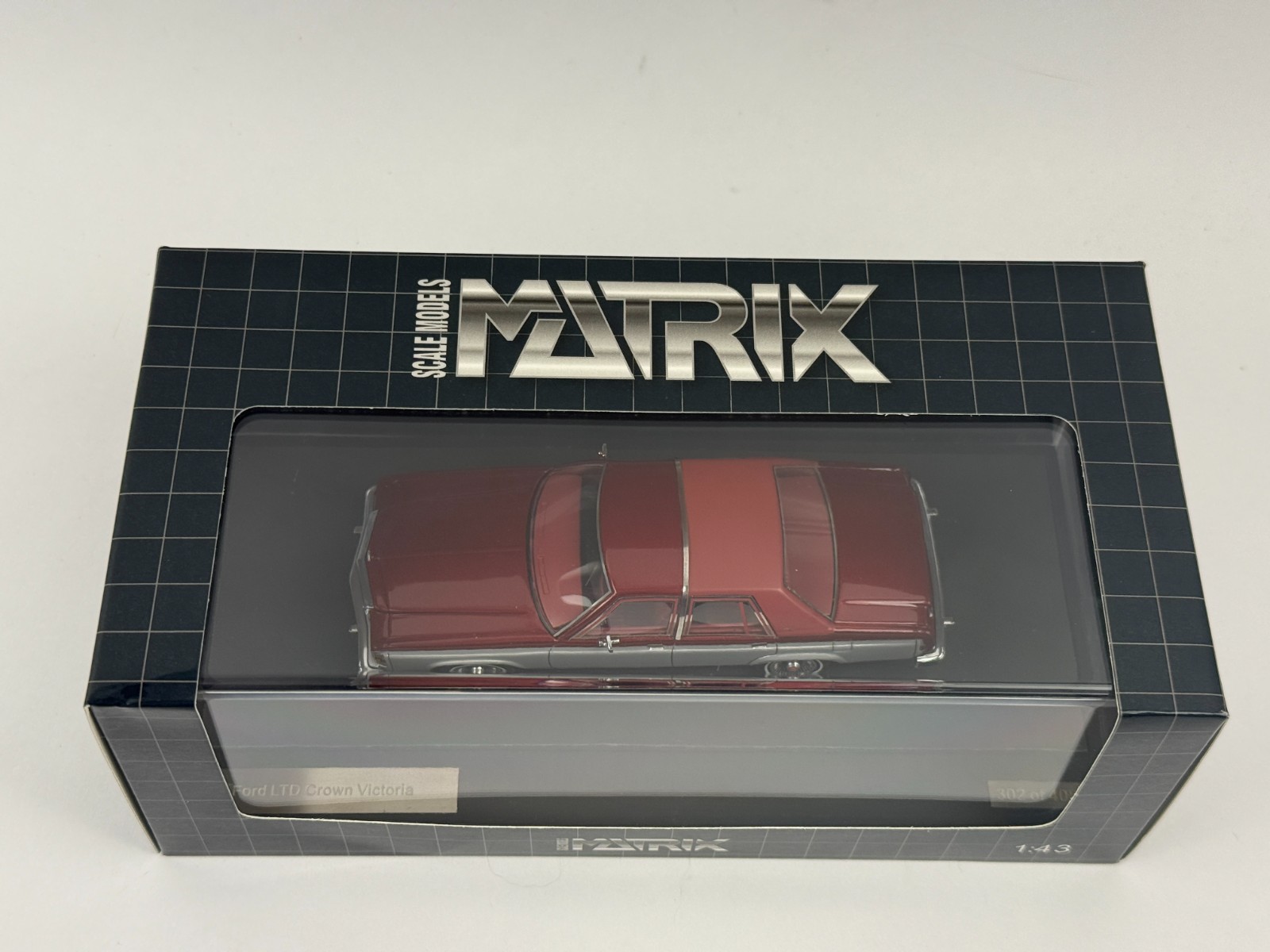 Matrix 1:43 1986 Ford LTD Crown Victoria LX Dark Red/Silver MX20603-402 – LE 408