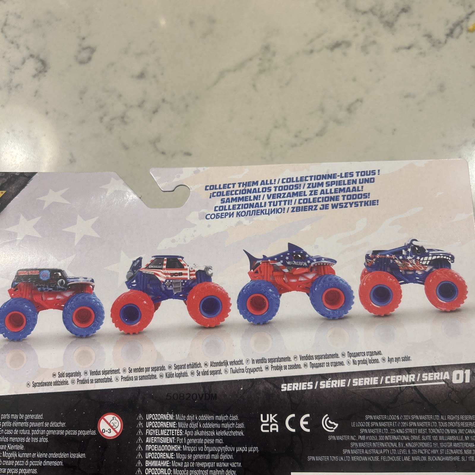 Monster Jam Double El Toro Loco vs Megalodon Series 1 4th of July Collectible