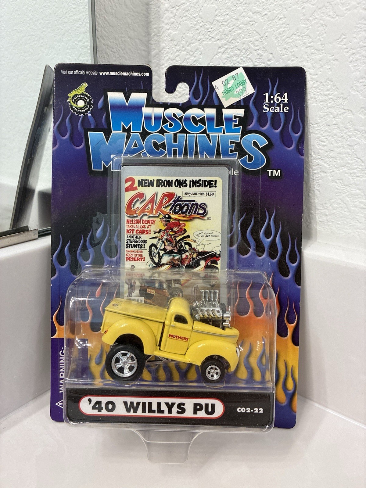 Muscle Machines 1:64 Diecast CARtoons Yellow 1940 Willys Pickup FREE SHIPPING