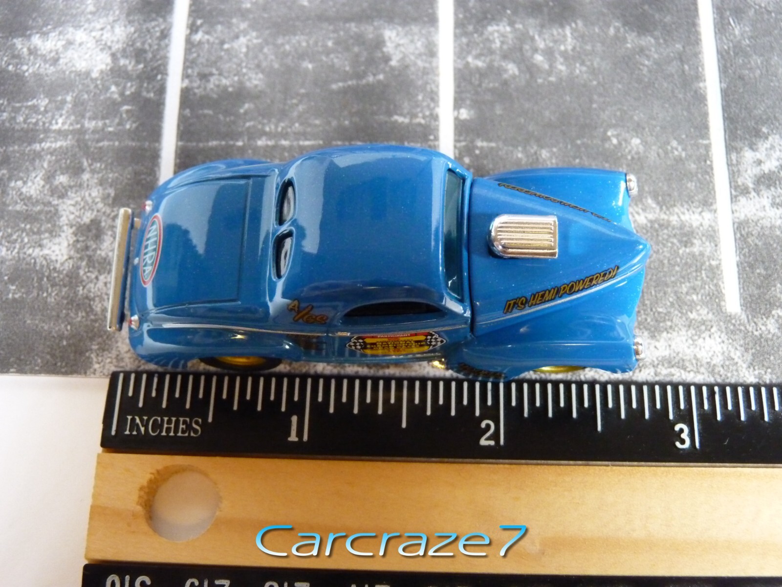 2022 M2 Machines Blue ’41 Willys Coupe Gasser NHRA Rubber Tires Loose P1