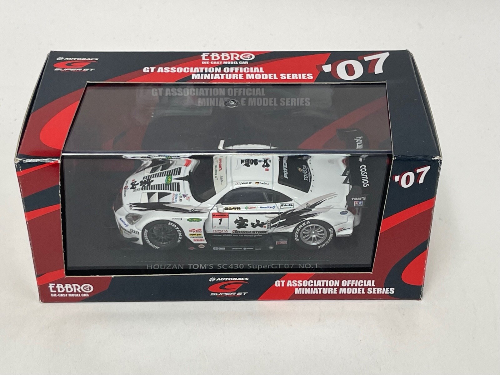 1/43 Ebbro Houzan Tom’s Lexus SC 430 JGTC 2007 car #1 #907 CS1046