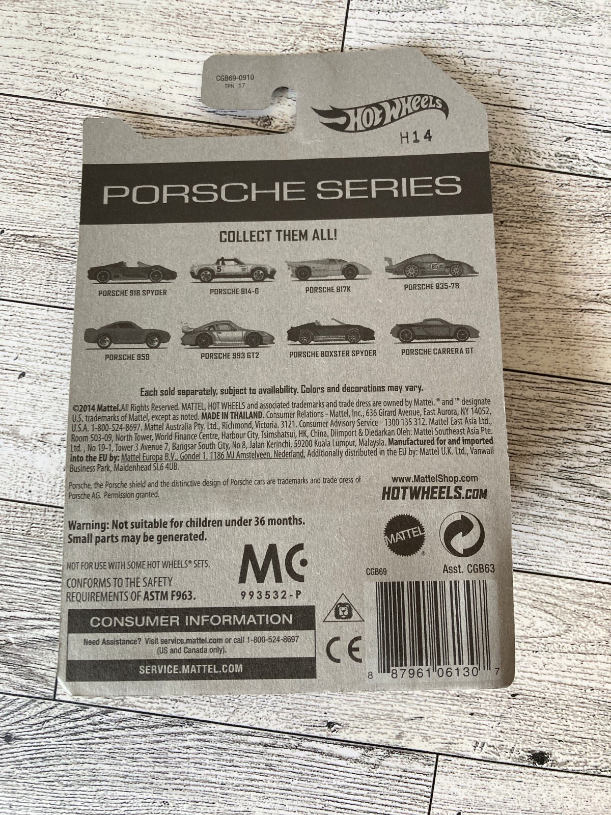 Hot Wheels Porsche Series – 993 GT2 – Walmart Exclusive – Silver – New – 2014