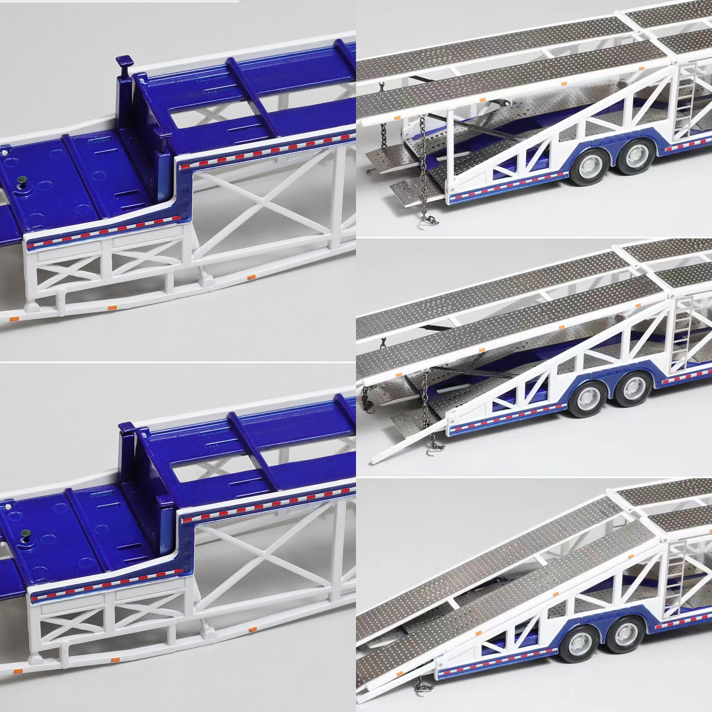 GCD 1:64 Jumbo Double-layer Alloy Car Carrier-Extra-long Giant Transport Model