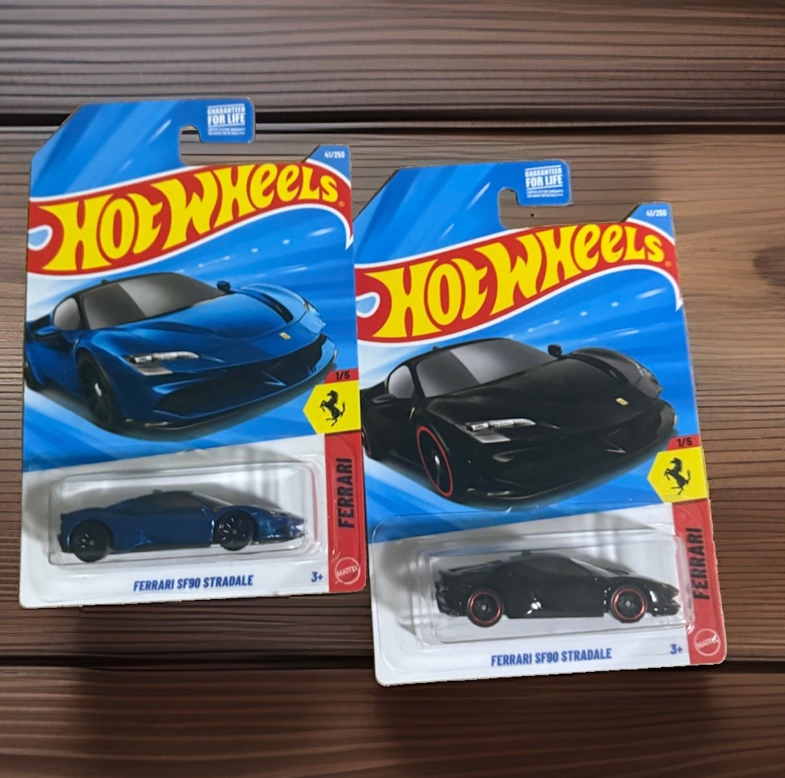 2026 Hot Wheels FERRARI 🍒 SF90 STRADALE Black & Blue ✌🏽 LOT 2 💯🍒