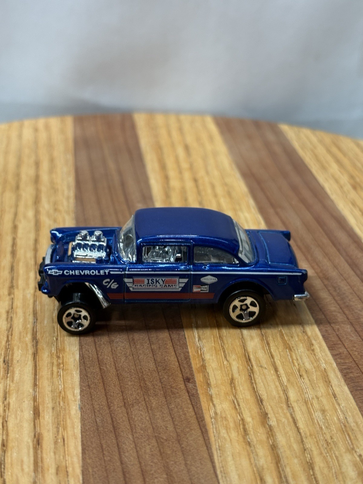 2012 Hot Wheels ’55 CHEVY BEL AIR GASSER Beautiful Dark Blue Custom ￼