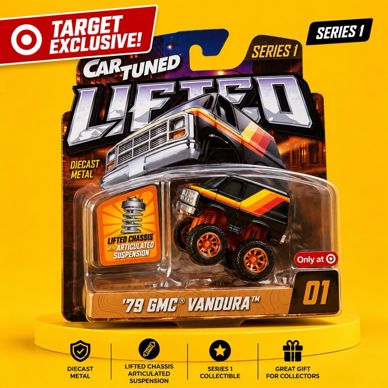 CarTuned Lifted Series 1 ’79 GMC Vandura #01 Target Exclusive Diecast NIP!