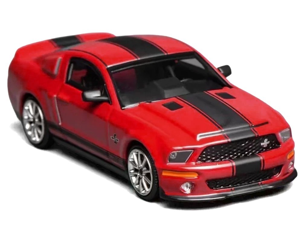 2007 SHELBY GT500 SUPER SNAKE TORCH RED 1/64 BY MOTORHELIX/GREENLIGHT 1251006B