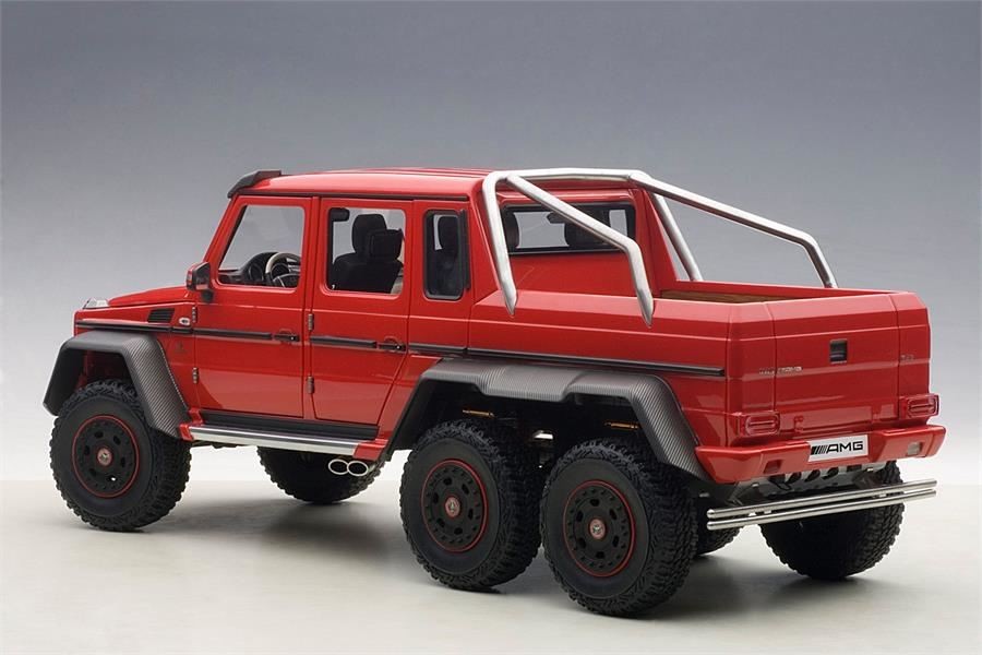 2013 Mercedes-Benz G63 Amg 6×6 in Red Diecast Model Car in 1:18 Scale by AUTOart