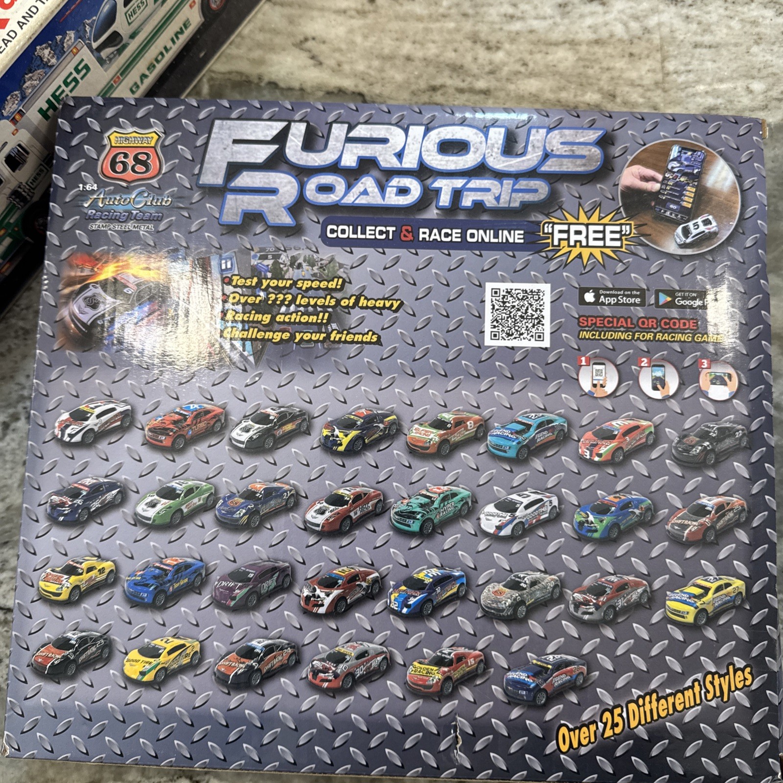 Furious Road Trip 24 Pullback Action Cars With Carrying Case QR Code Racing Game