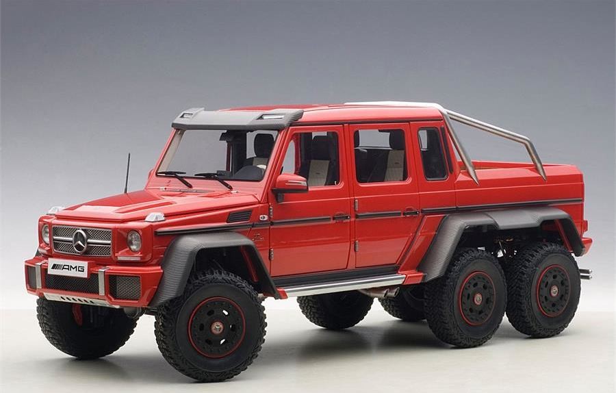 2013 Mercedes-Benz G63 Amg 6×6 in Red Diecast Model Car in 1:18 Scale by AUTOart