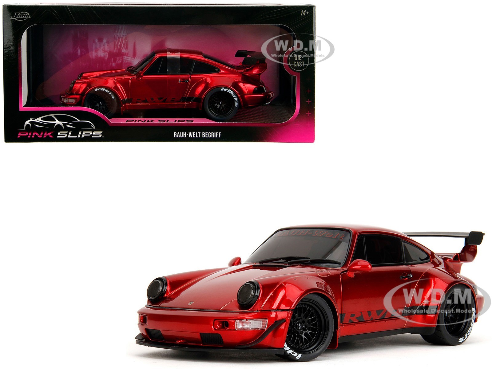 RWB BODY KIT RED METALLIC 1/18 DIECAST MODEL CAR BY JADA 35726