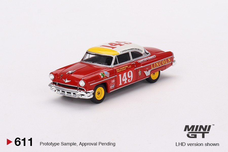 Mini GT 1/64 Lincoln Capri 1954 Carrera Panamericana Class Winner Car Model #611